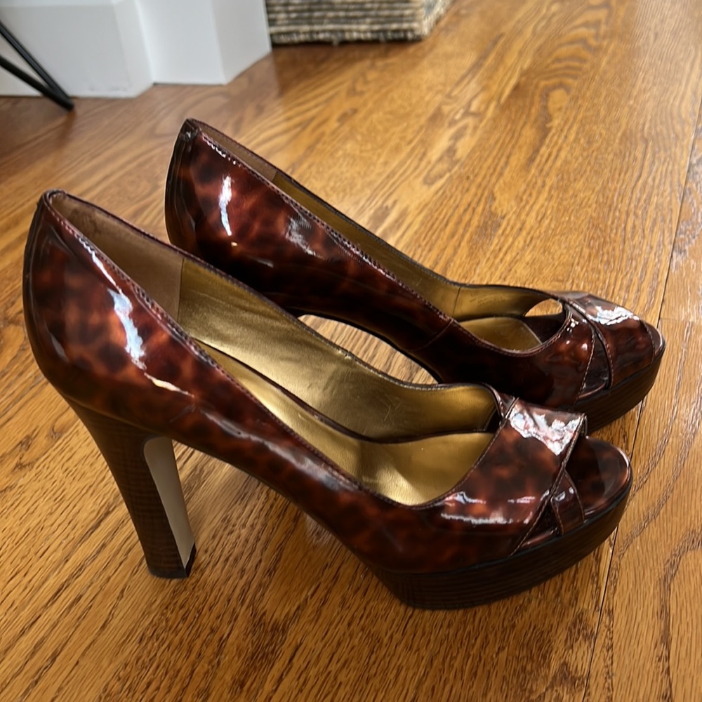 Marc Fisher Tortoise Print Platform Pumps